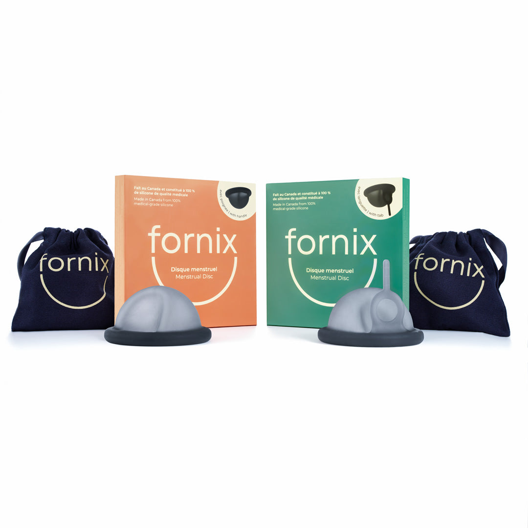 Duo of Fornix Disc-Style Menstrual Cup