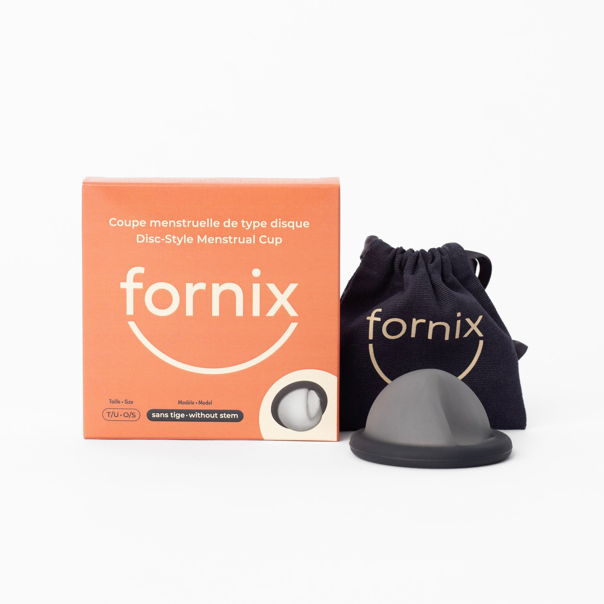 Coupe menstruelle réutilisable de type disque Fornix sans tige pour personnes menstruées