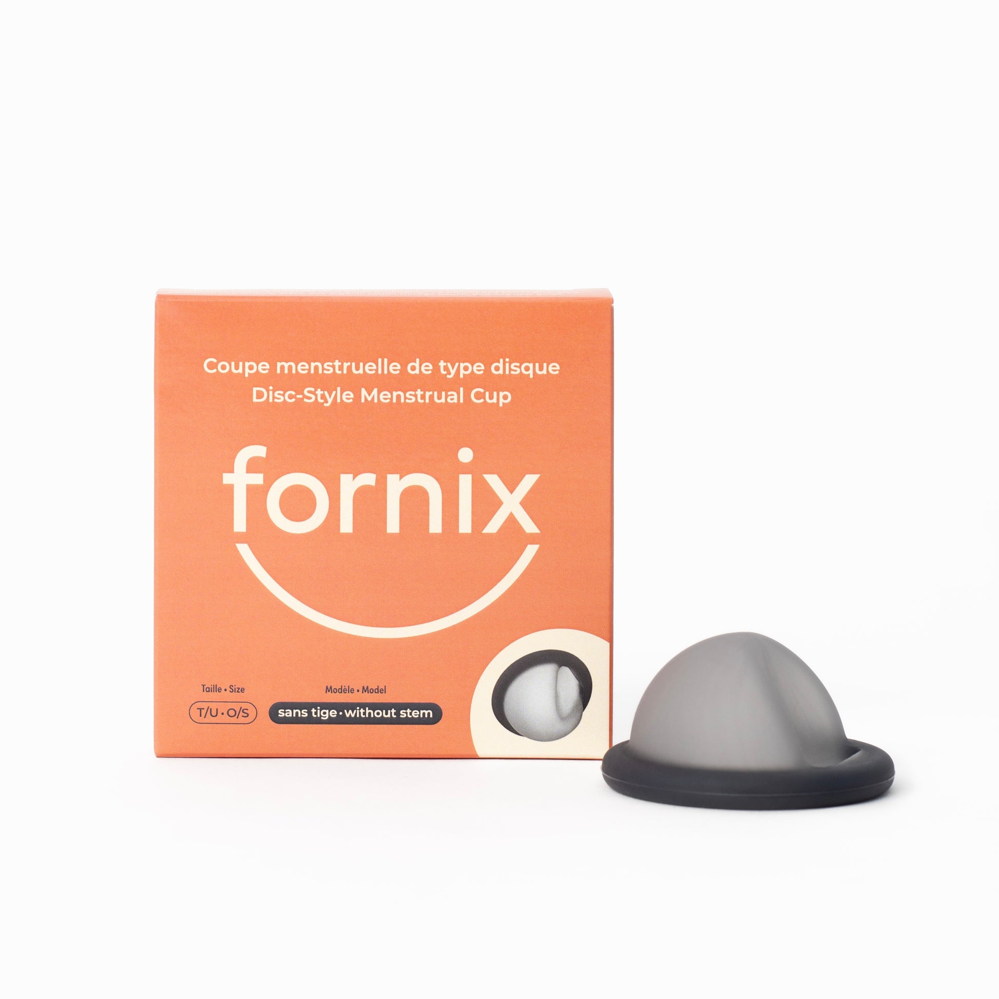 Coupe menstruelle réutilisable de type disque Fornix sans tige pour personnes menstruées