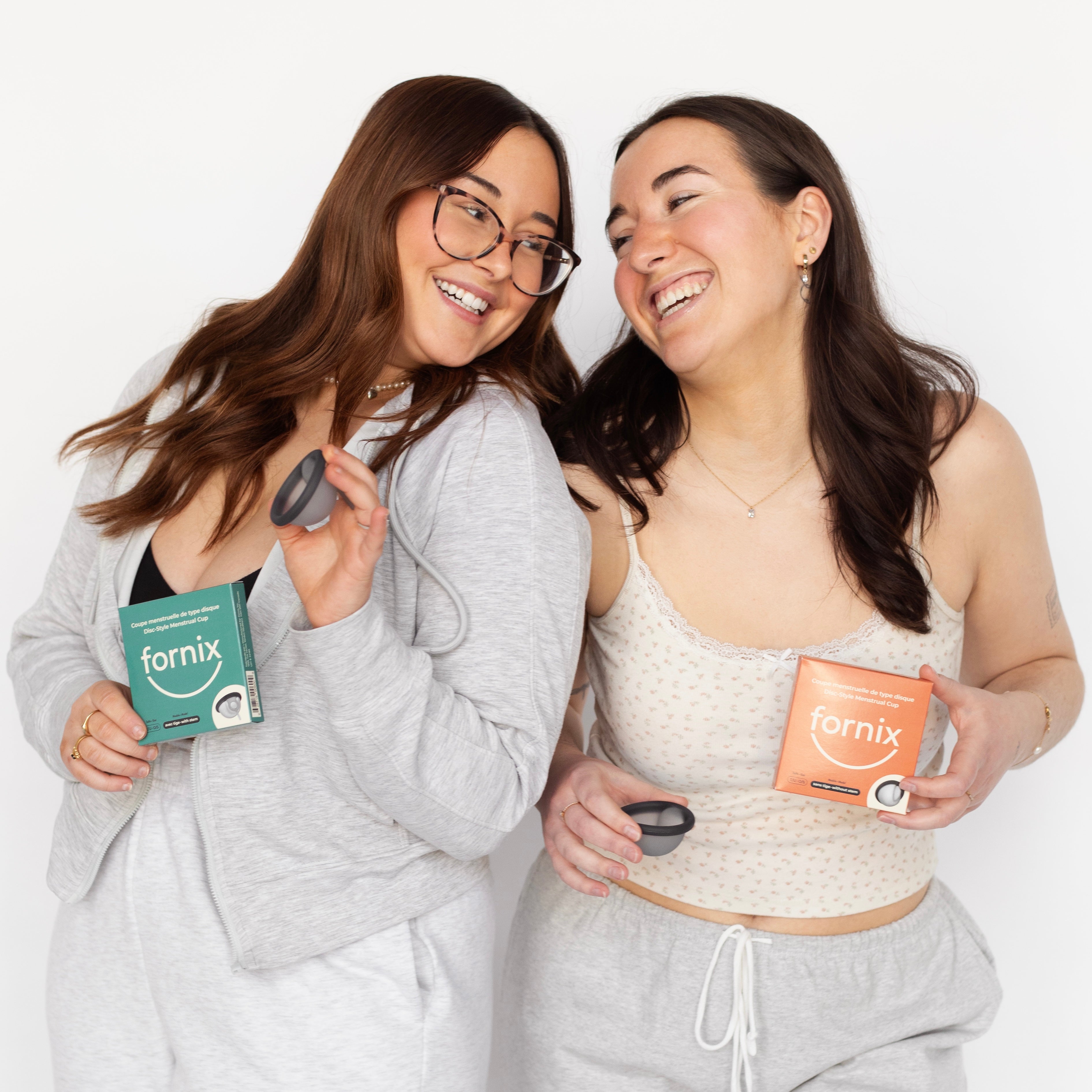 Duo de disques menstruels Fornix réutilisables et sans succion